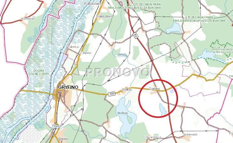 działka budowlana 9000m2 Gardno gm. Gryfino (1)
