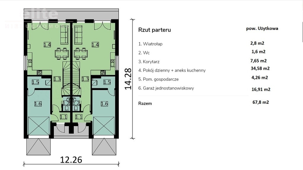 Dobra bliźniak z dużą działka i garażem (4)