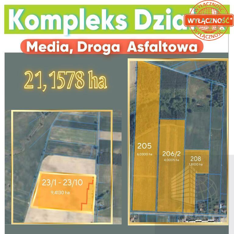 Kompleks działek 21,1578 ha- Media, Droga !! (1)