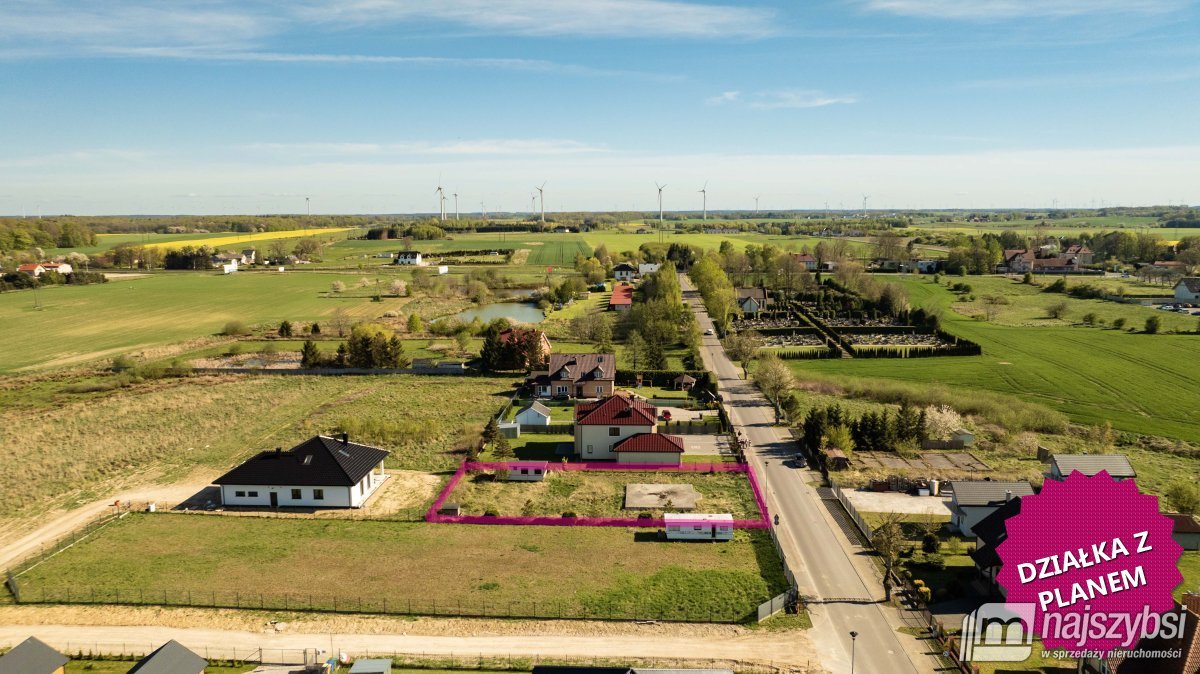 Ustronie Morskie-ogrodzona działka  budowlana 900  (1)