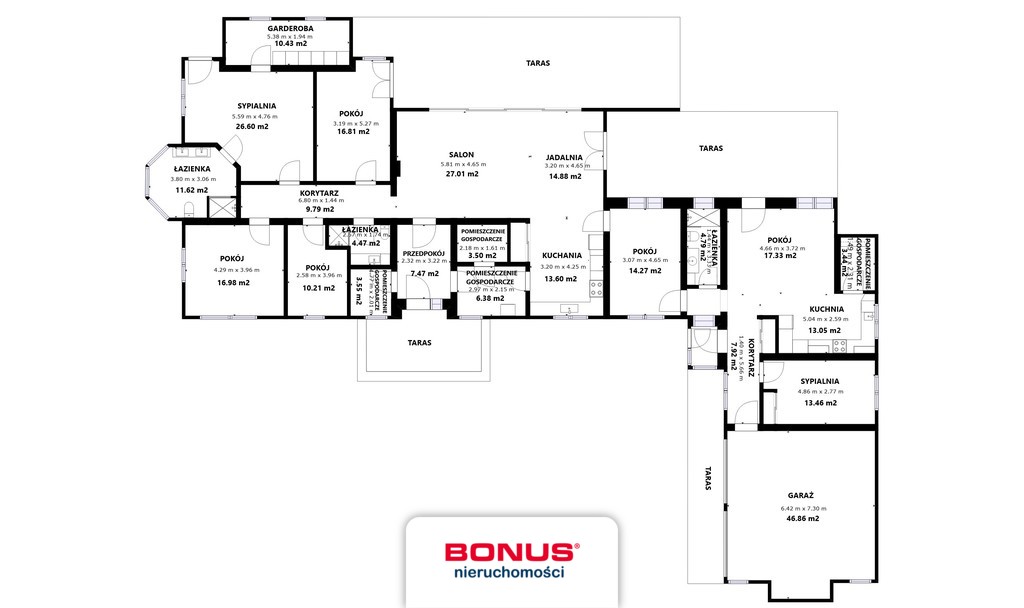 Dom parterowy; dwupokoleniowy i pod działalność. (5)
