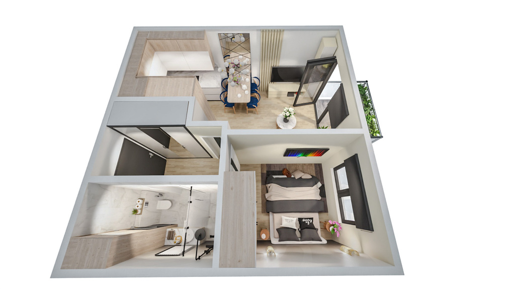 Nowe M, 37m2, 2 pokoje, garaż (3)