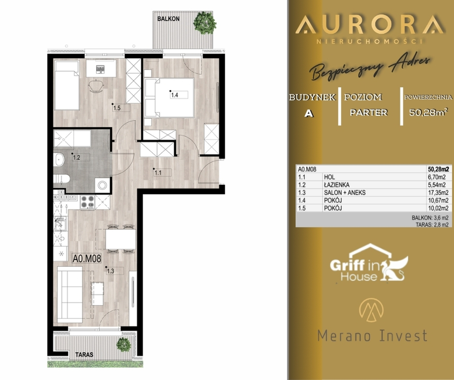 Nowe M, 50m2, 3 pokoje, garaż, os.Pyrzyckie (2)