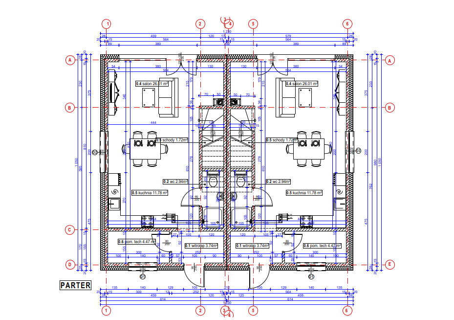 Dom z zabudowie bliźniaczej w Grzędzicach. (7)