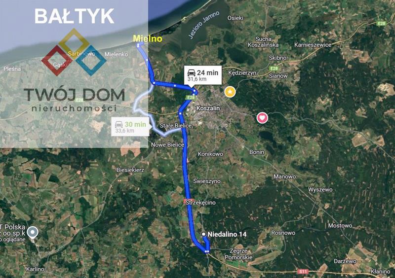 Działka 1172 m2 w pobliżu lasu. Niedalino. (2)