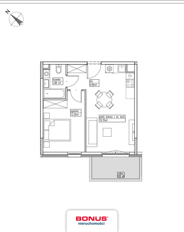 Mieszkanie, 2 pok., 40 m2, Szczecin Centrum (4)