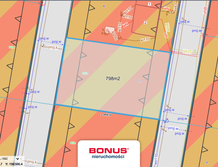 Mierzyn, działka z obowiązującym MPZP. (5)