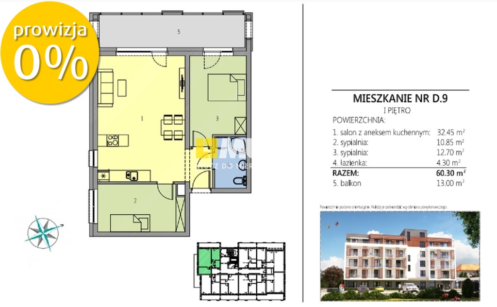 Dwupokojowe mieszkanie z balkonem w Kołobrzegu (7)