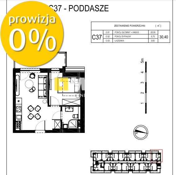 Apartament 50m morze 2 pokoje 30,40 m2 z balkonem (23)