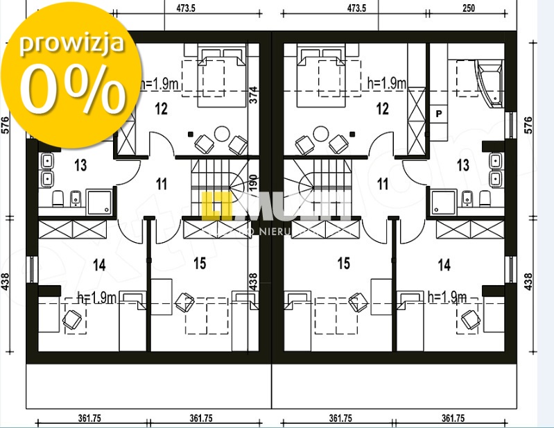 Dom ekologiczny, bliźniak z garażem, zerokosztowy (10)