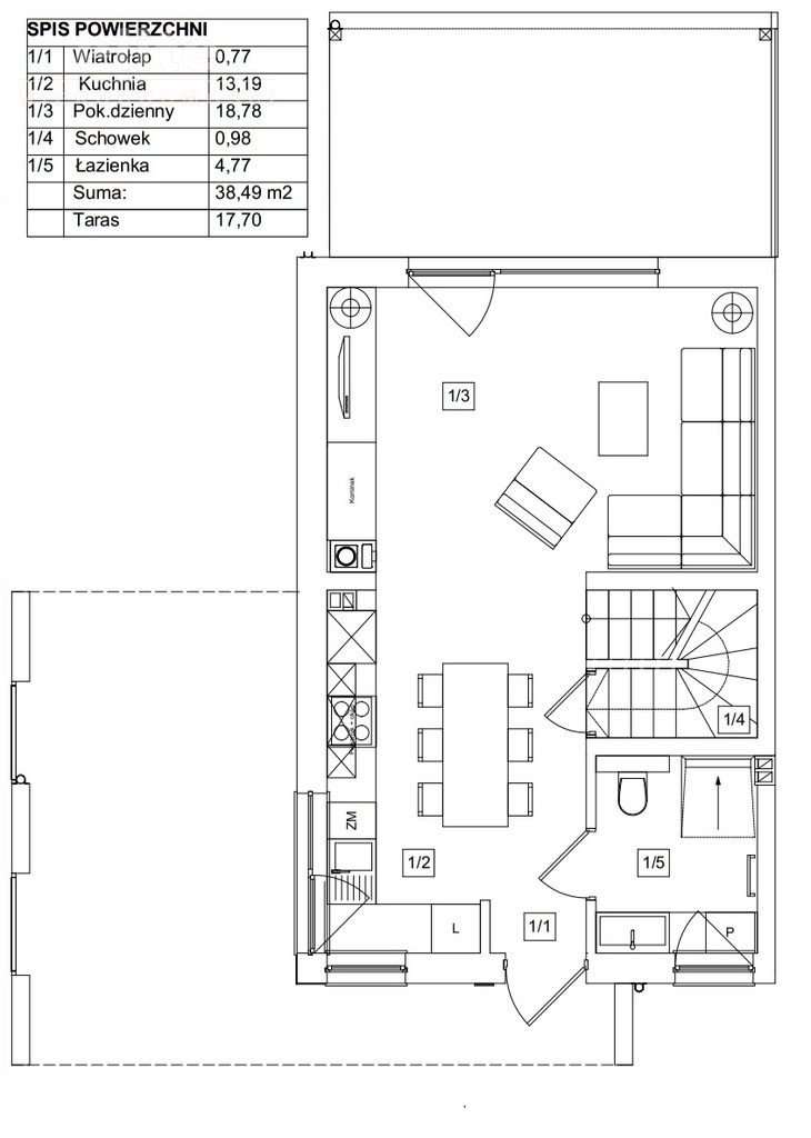 Trzęsacz dom 4pok + wiata tylko 400m do morza! (16)