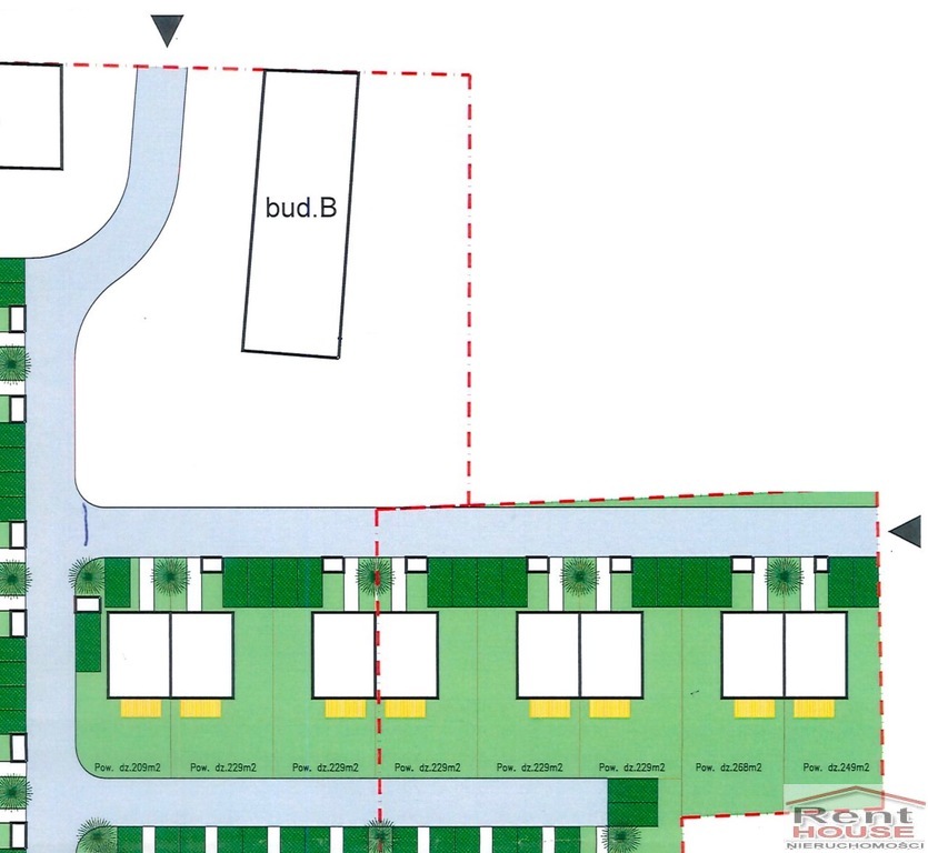 Działka z warunkami zabudowy, 4 budynki bliźniacze (1)