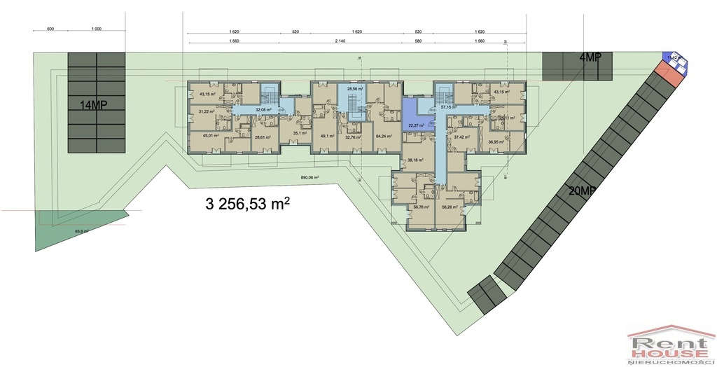 Działka z WZ, zabudowa wielorodzinna (1)