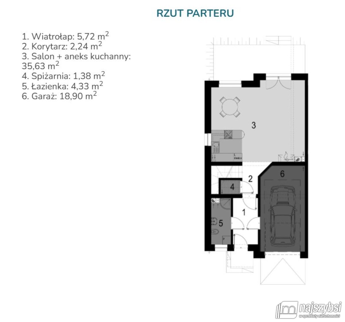 Białuń/Goleniów - bliźniak 126m2 z garażem - REZER (25)