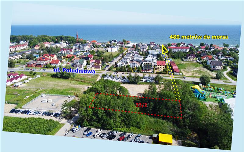 Sarbinowo,centrum:działka uzbrojona 480m od morza (1)