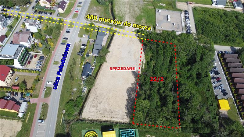 Sarbinowo,centrum:działka uzbrojona 480m od morza (2)