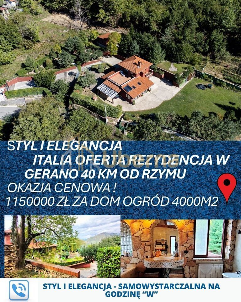 Dom z ogrodem w  Gerano, 40 km od Rzym, sprzedaż. (1)