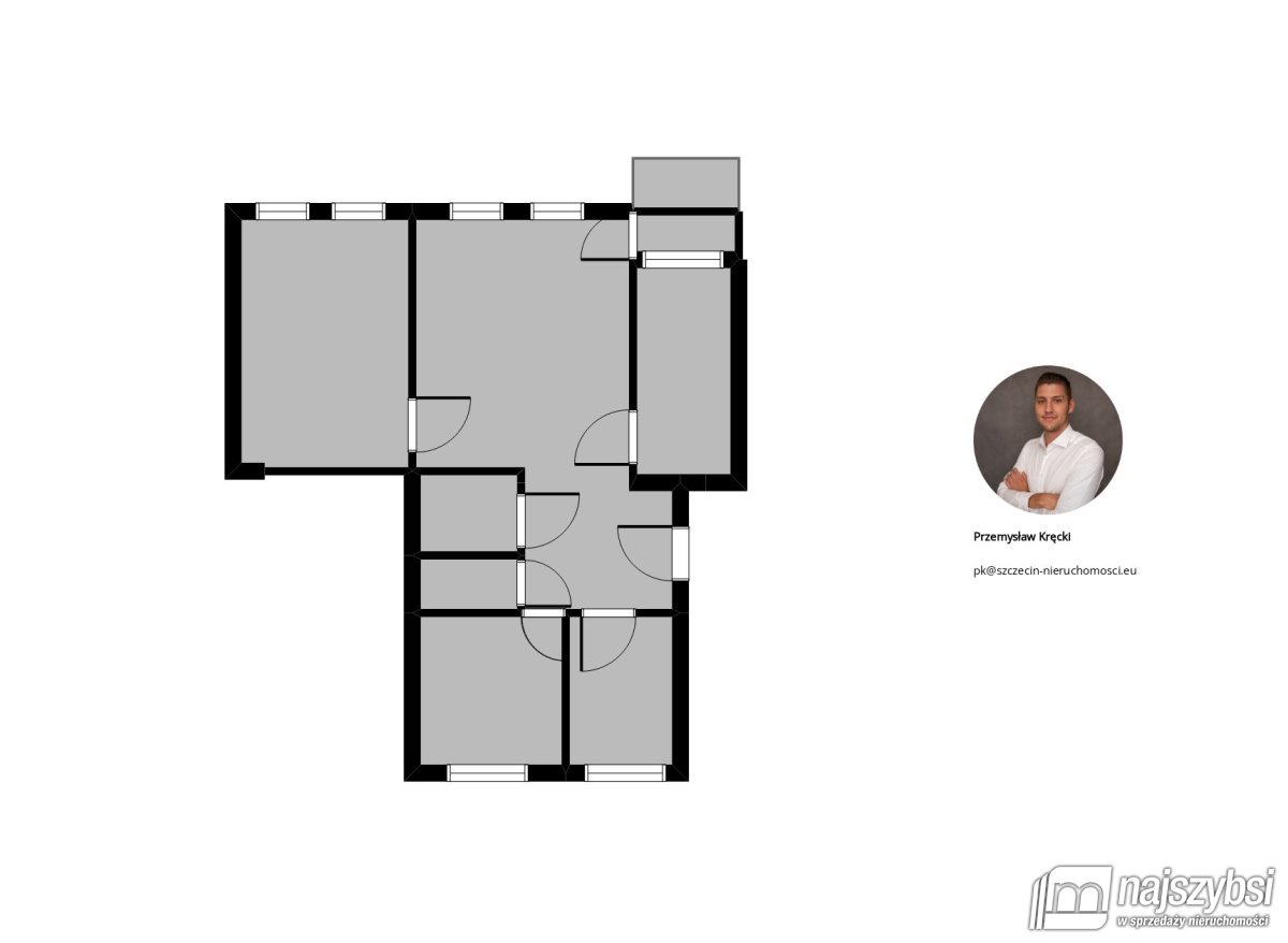 Szczecin - Przestronne mieszkanie z balkonem  (20)
