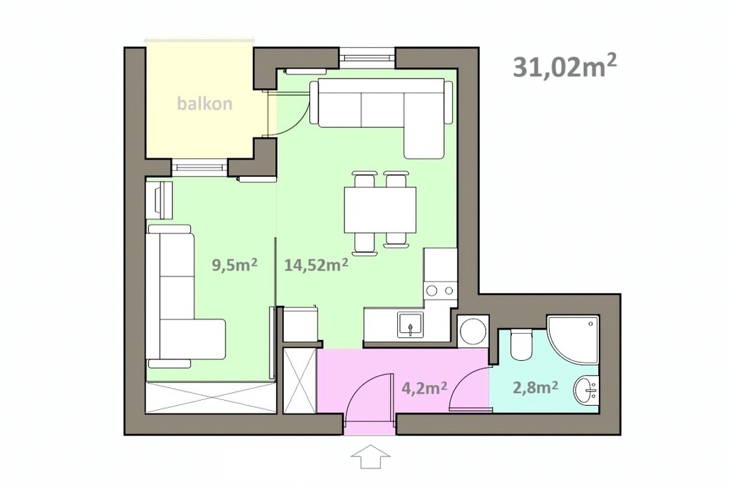 Słoneczne mieszkanie 2 pokojowe w porcie (14)