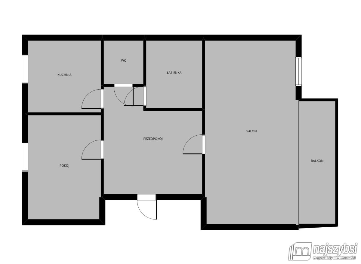 STARGARD- 2 POKOJOWE MIESZKANIE  48,40 M2 OS. ZACH (25)