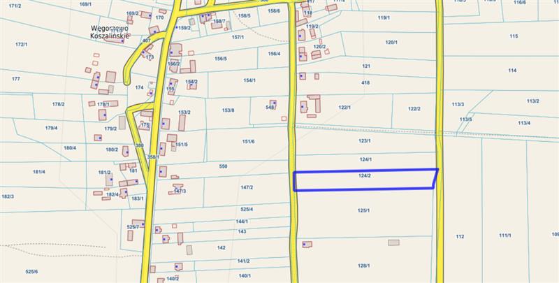 175.000 zł - 0,5 ha, Węgorzewo, gm. Sianów, z MPZP (8)
