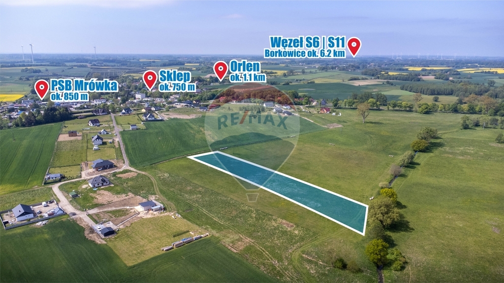 Działka rolna 6105 m², blisko morza – Będzino! (2)