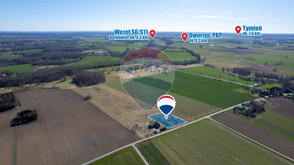 Działka budowlana 33 ary, 2,5km od plaży WZ (3)