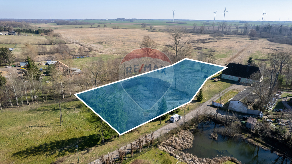 Piękna działka ze stawem, 3 km od morza: Śmiechów (7)