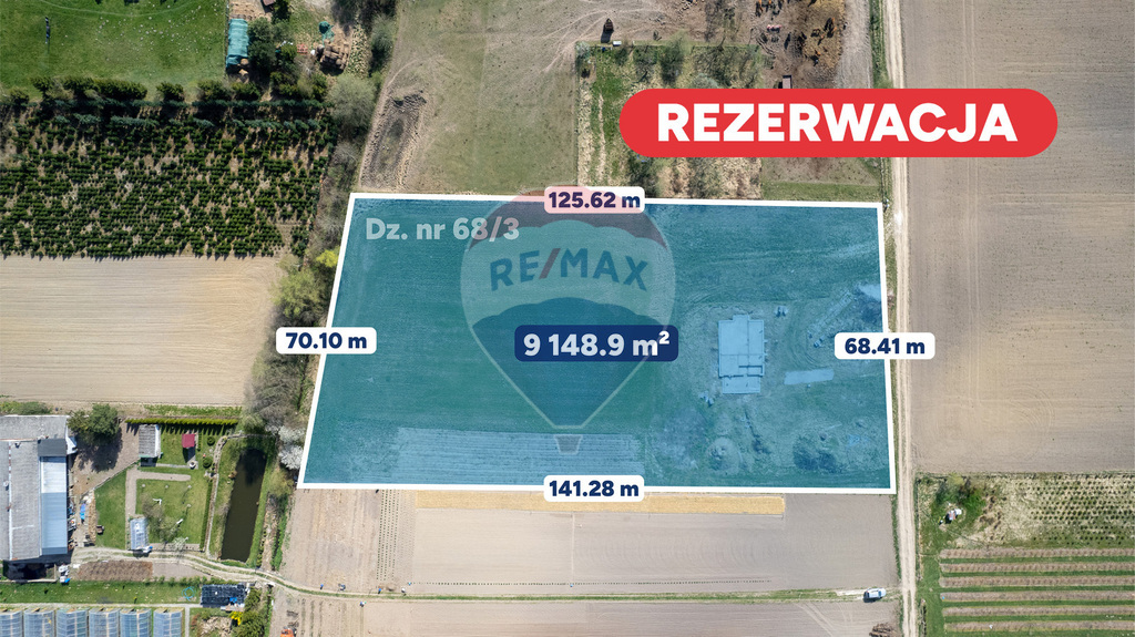 Działka 9157 m2 z rozpoczętą budową w Radosławiu! (1)