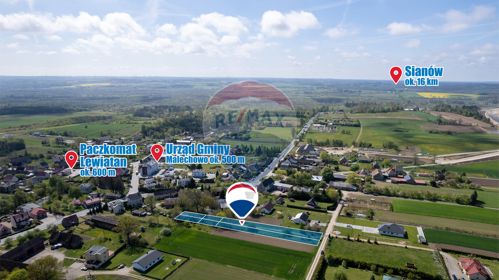 Działka 2450 m² | Media |  Malechowo (2)