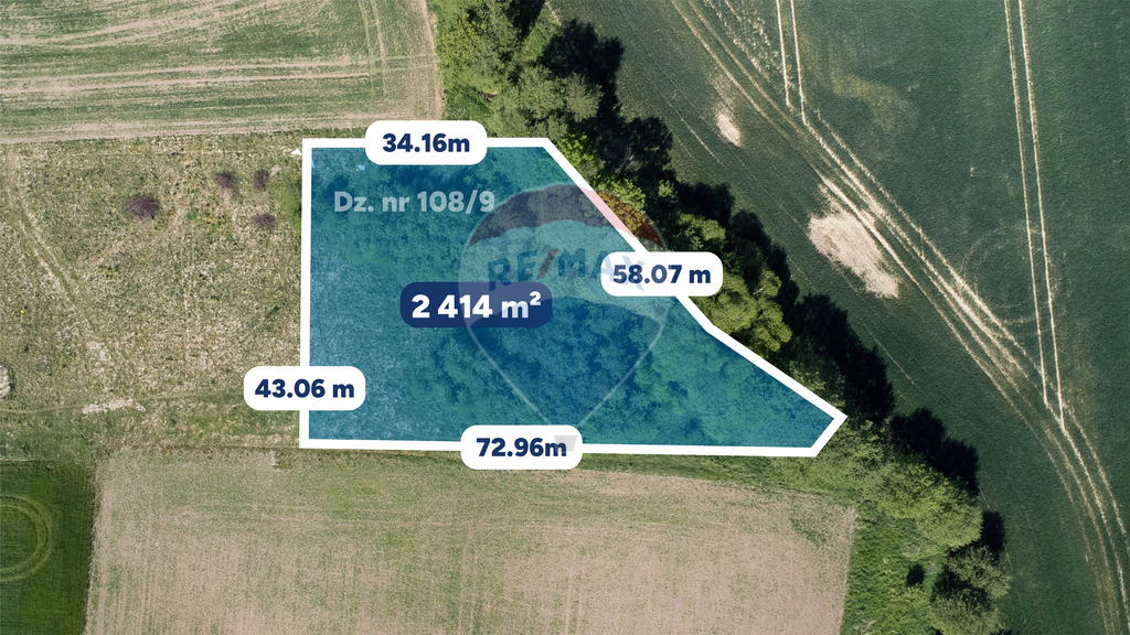 Działka z WZ o pow. 2414 m2 w Mścicach! (5)