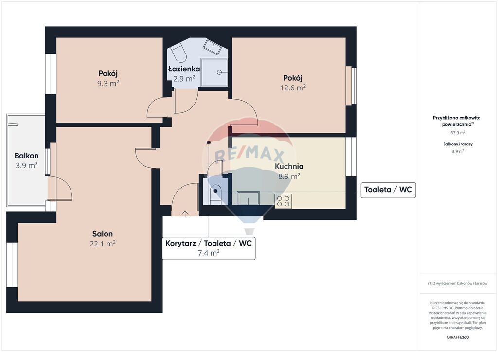 3-pokojowe mieszkanie w Łebie – ul. 1 Maja 1A (4)