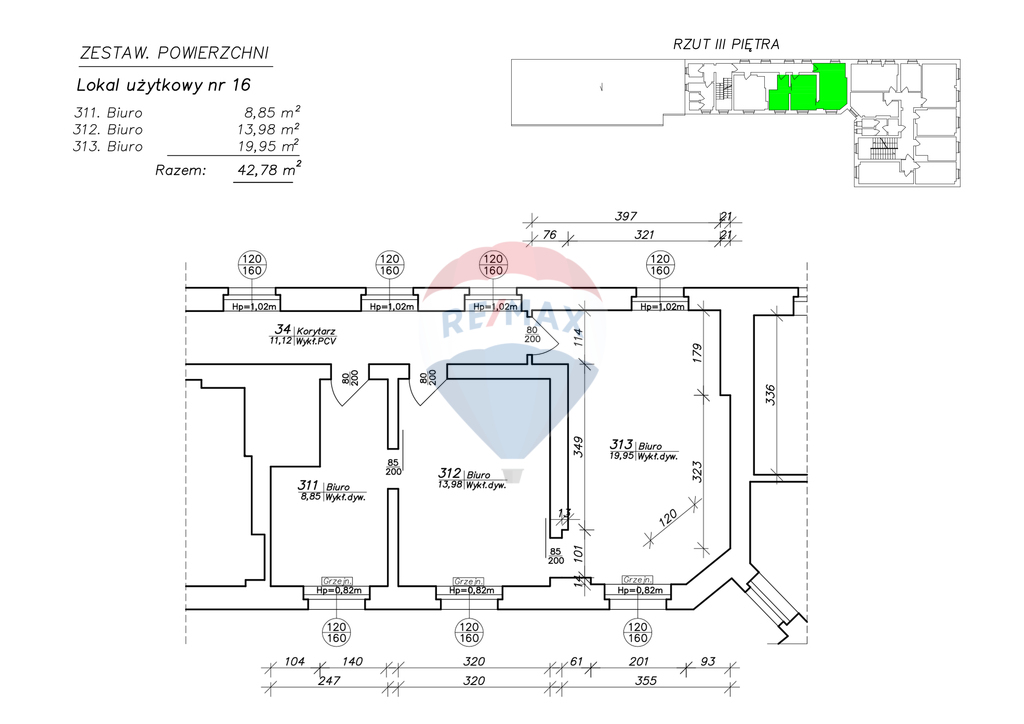 Lokal biurowy 42,78 m2 na III piętrze biurowca! (1)