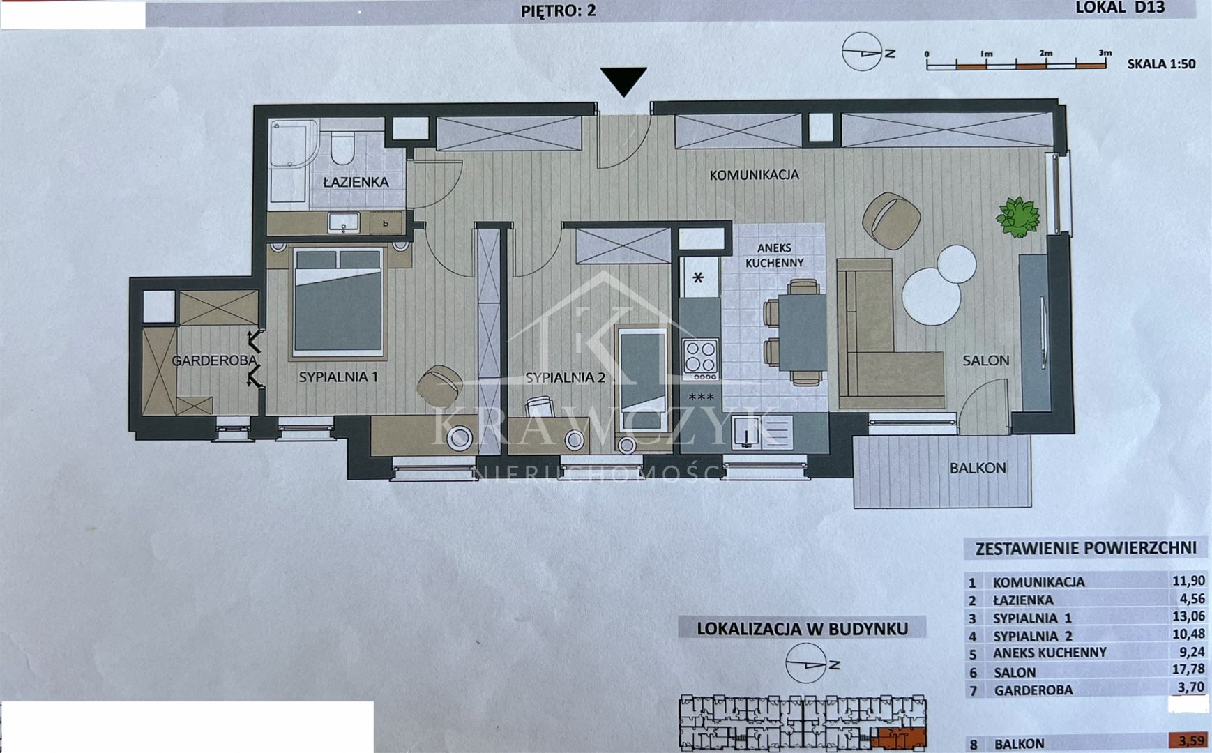 3 pokoje, 2piętro, winda, balkon, komórka-GUMIEŃCE (15)