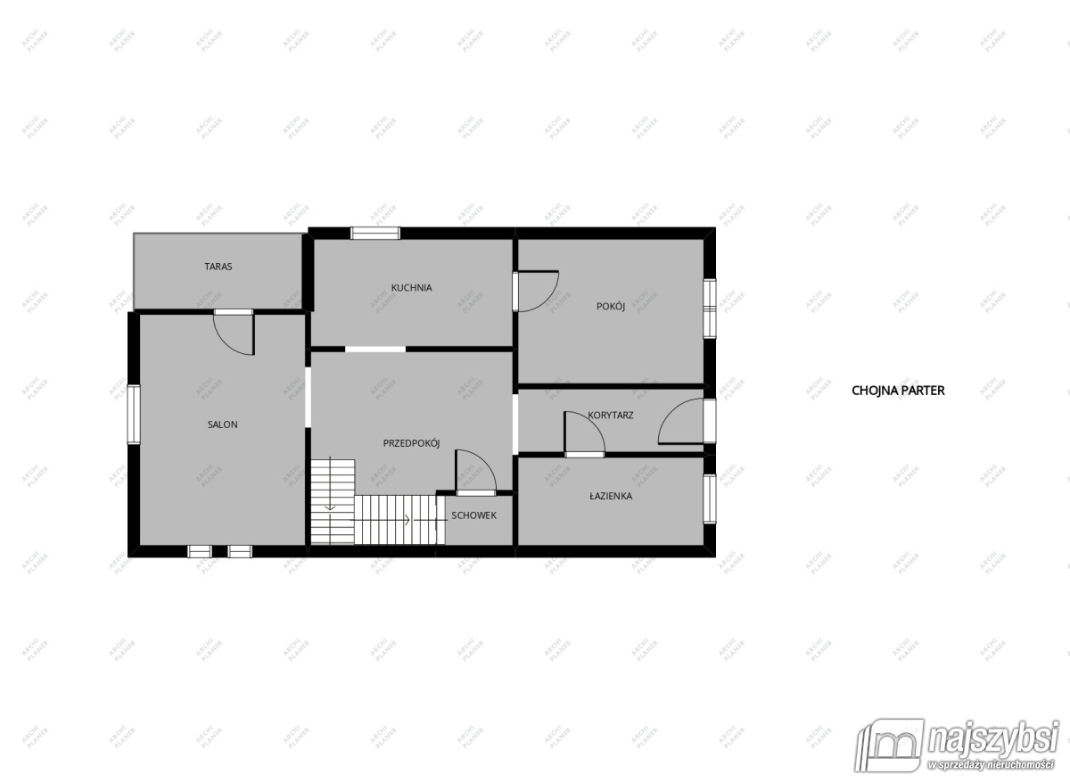Chojna- dom wolnostojący przy parku. (2)