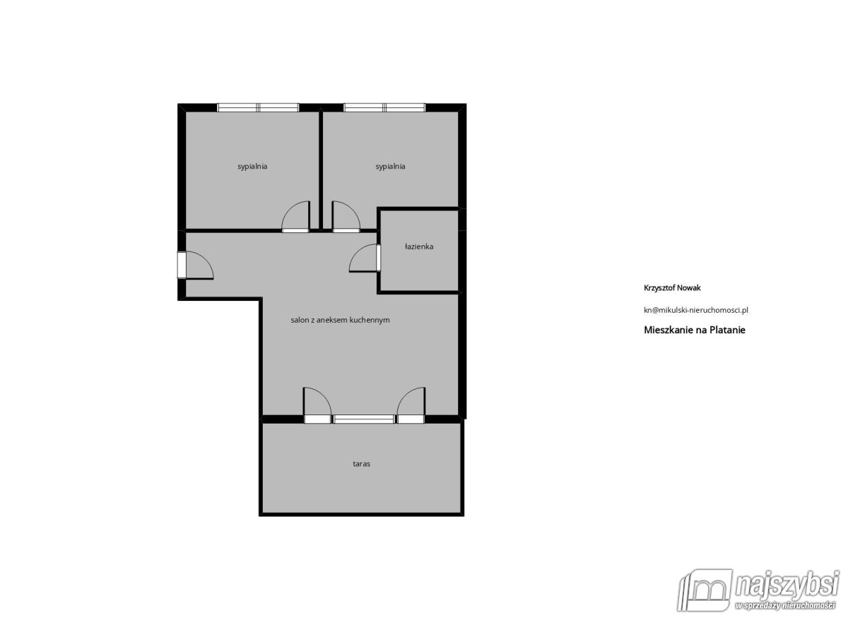 Świnoujście - trzy pokoje z tarasem na Platanie (20)