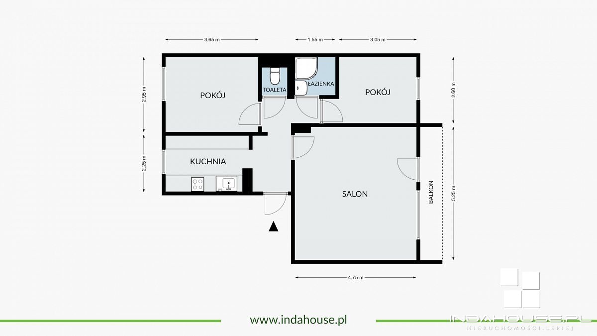 Słoneczne, dwustronne 3 pokoje, oddzielna kuchnia, (12)