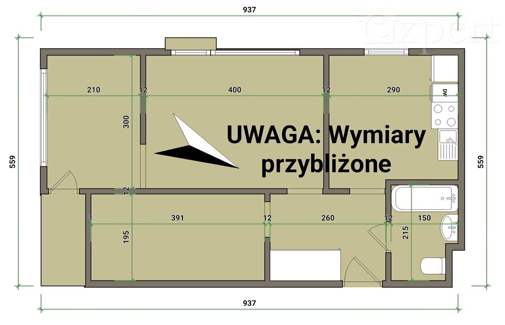 3 pokoje 44,53 m2 z balkonem na Starówce (10)