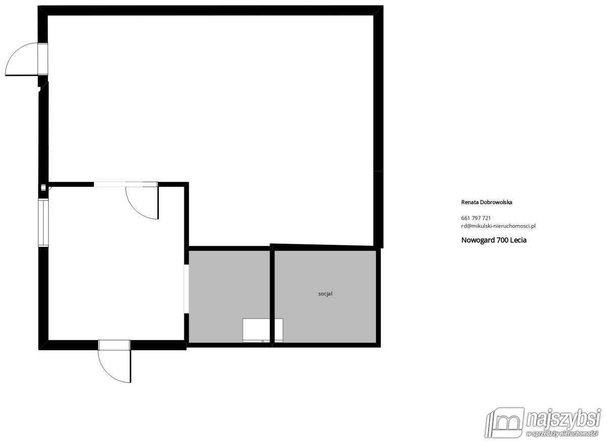 NOWOGARD-LOKAL/MIESZKANIE  54 M2 W CENTRUM  (11)