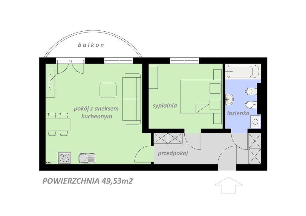 Komfortowe mieszkanie 2-pokojowe w Podczelu (10)