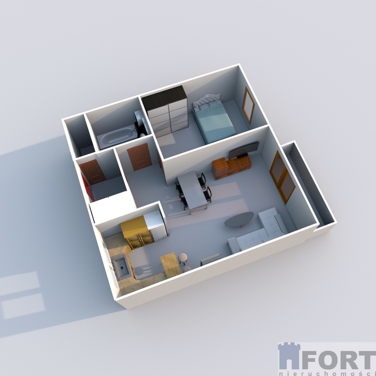 Umeblowane i wyposażone 2 pokoje przy parku (15)