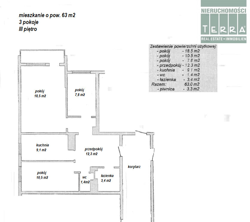 3 pokojowe mieszkanie w CZERWIEŃSKU (18)
