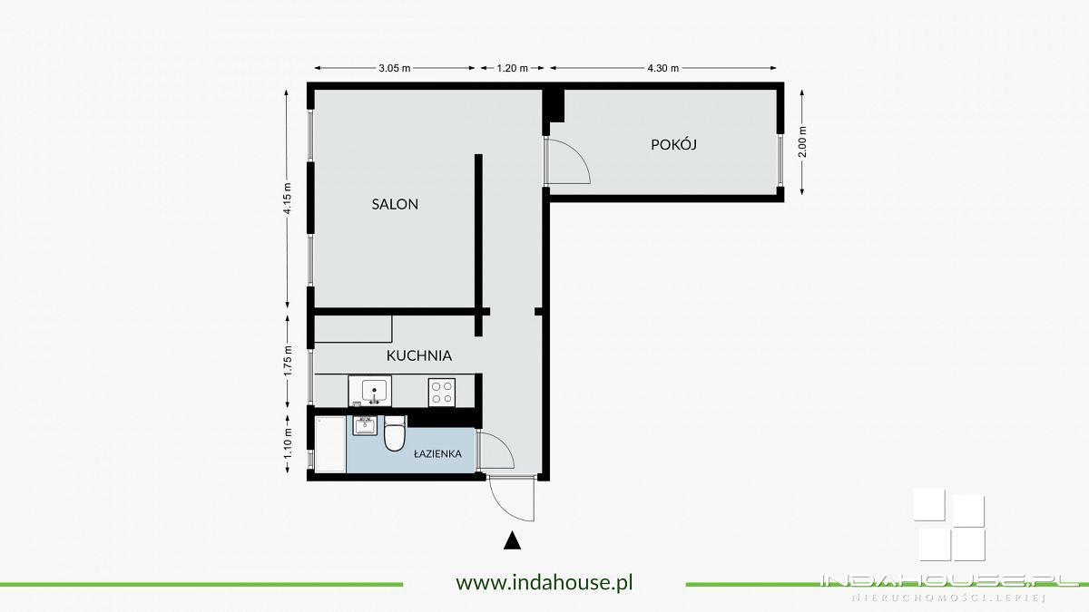 Mieszkanie dwupokojowe na 1. piętrze, ogródek, par (12)
