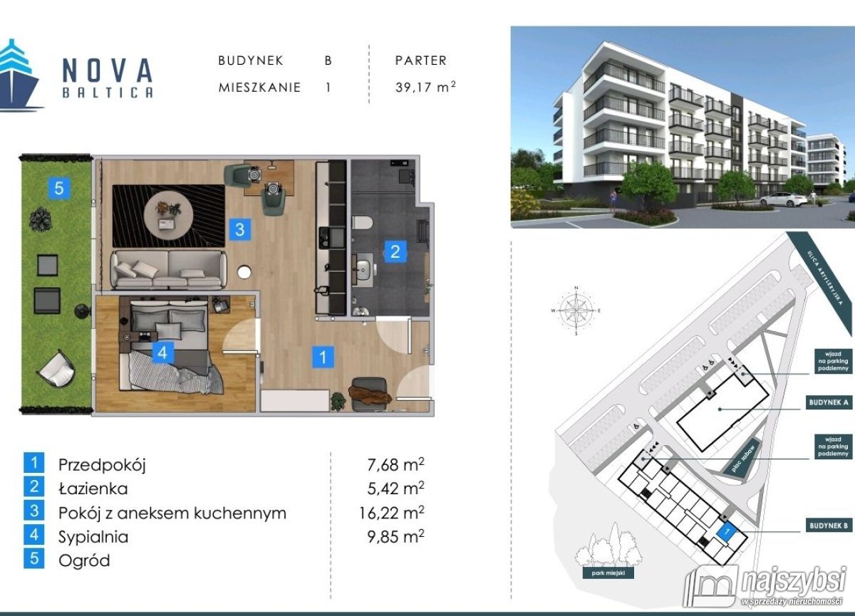 Kołobrzeg-mieszkanie 2pok. z miejscem  postojowym  (18)