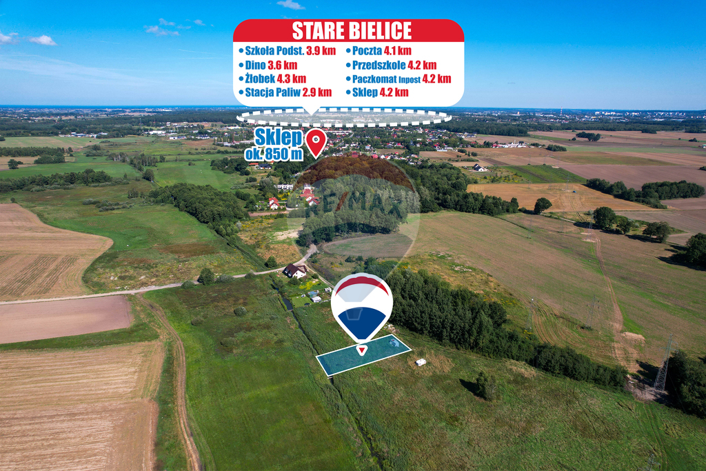 Działka budowlana 1140 m2 w Nowych Bielicach! (1)