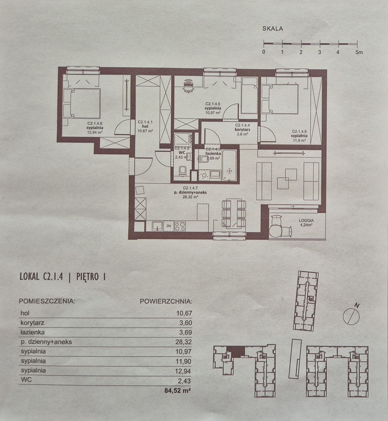 Mieszanie deweloperskie 4pok z loggie w Policach ! (5)