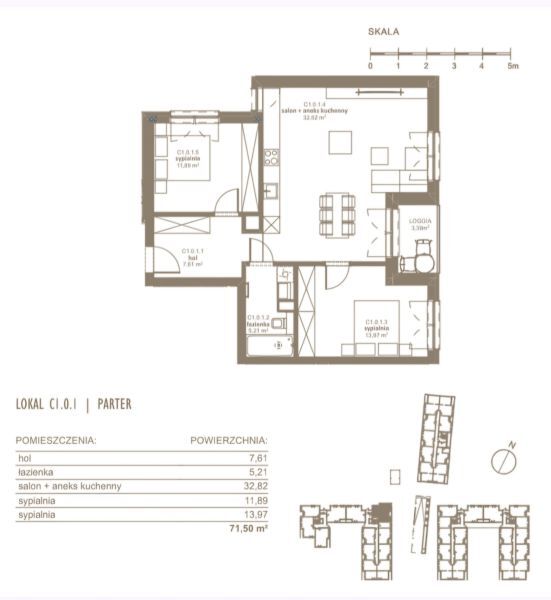 Mieszkanie deweloperskie Ogród 3pok.parter Police! (5)