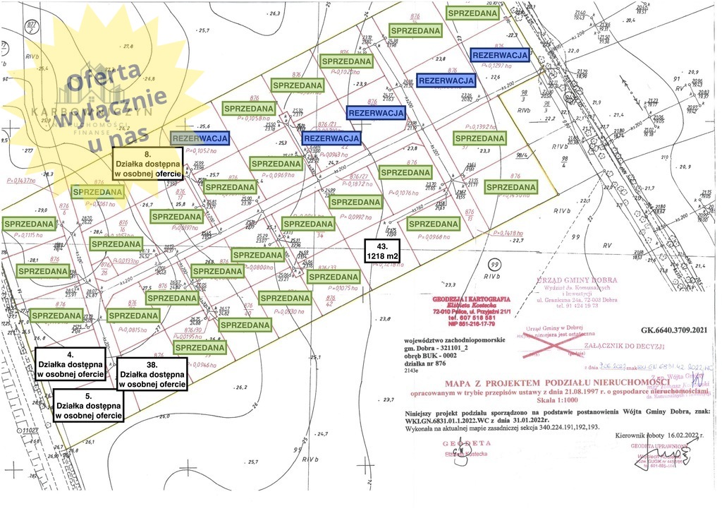 Działki budowlane z MPZP - całość lub pojedynczo (1)
