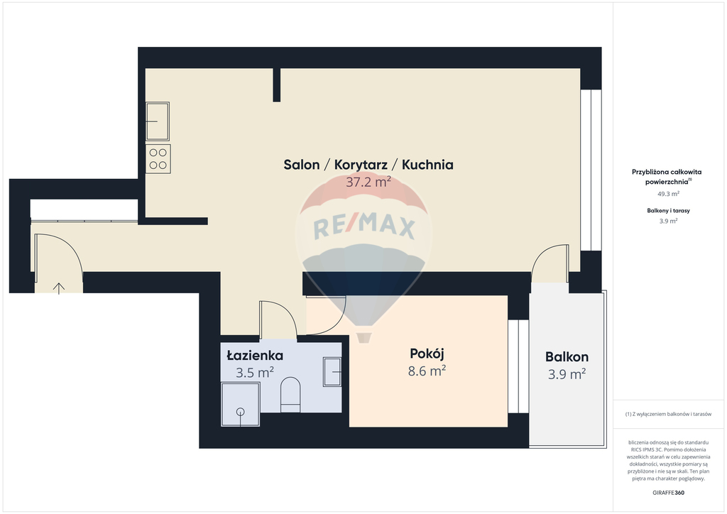 Mieszkanie na parterze (SWPDL), 49,3m2, Rokosowo (4)