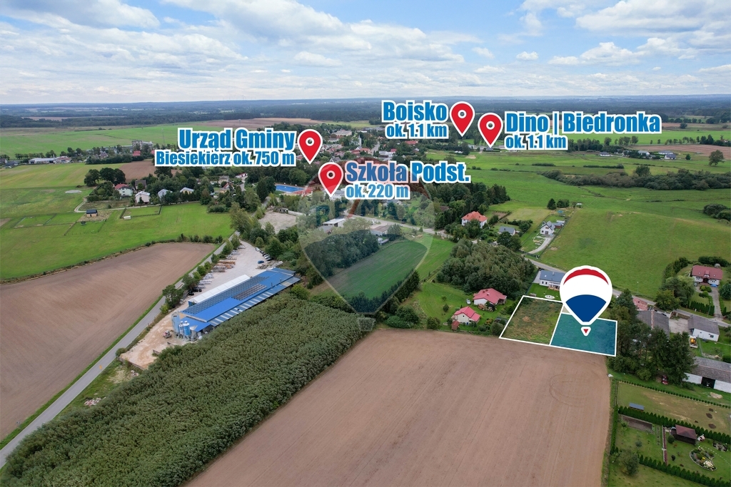 działka z wydanymi WZ w Biesiekierzu (1)